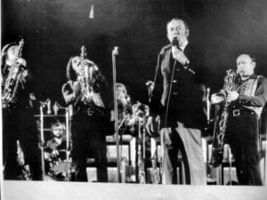 S Woodym Hermanem, Jan Konopásek vpravo. 1973–74. (Archiv Jana Konopáska)